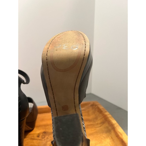 Elliott Lucca 'Bellina' Black Snake Print Braided Leather Pumps: Size 8.5 - Picture 7 of 9